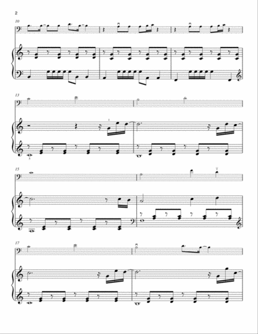 Over The Rainbow / Simple Gifts Cello scores gallery preview page 2
