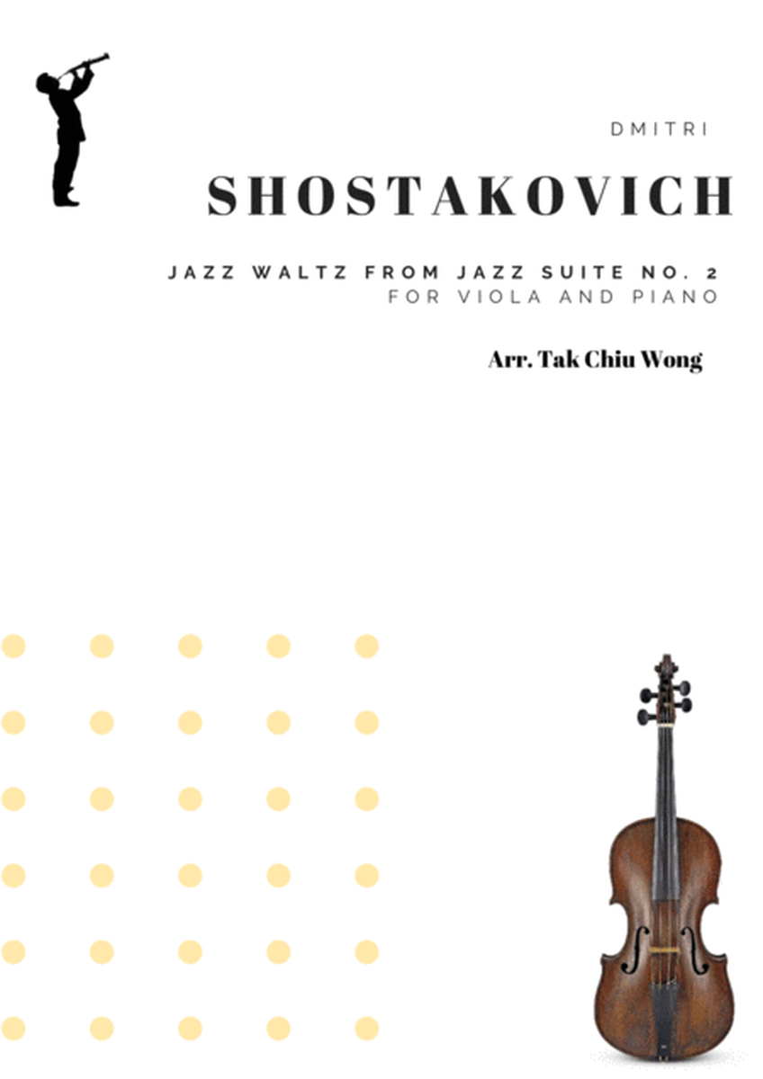 Jazz Waltz No. 2 arranged for Viola and Piano