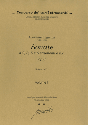 Book cover for Sonate op.8 (Bologna, 1671)