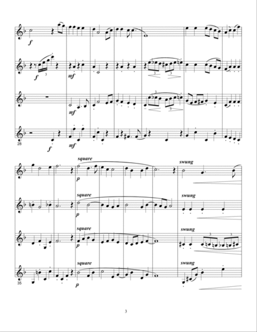 A Holly Jolly Christmas Woodwind Quartet scores gallery preview page 3