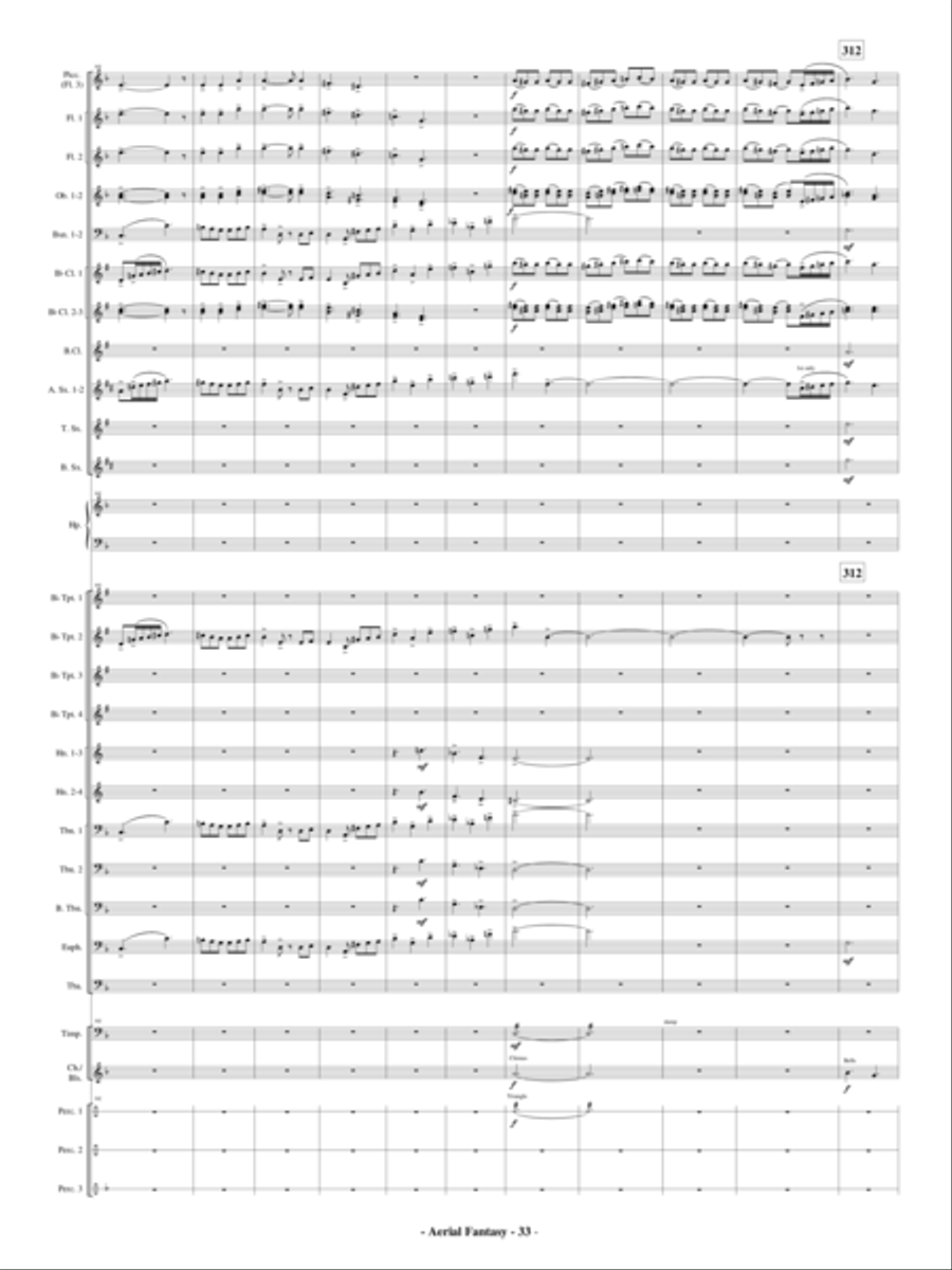 Aerial Fantasy Aerial Fantasy Concert Band scores gallery preview page 34