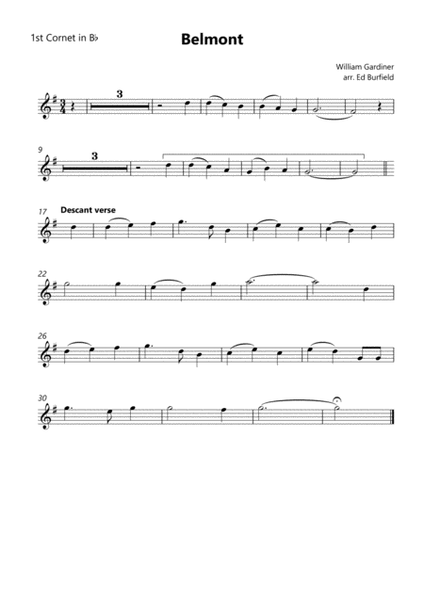 Belmont - Hymn Tune for Brass Quintet (with descant) image number null