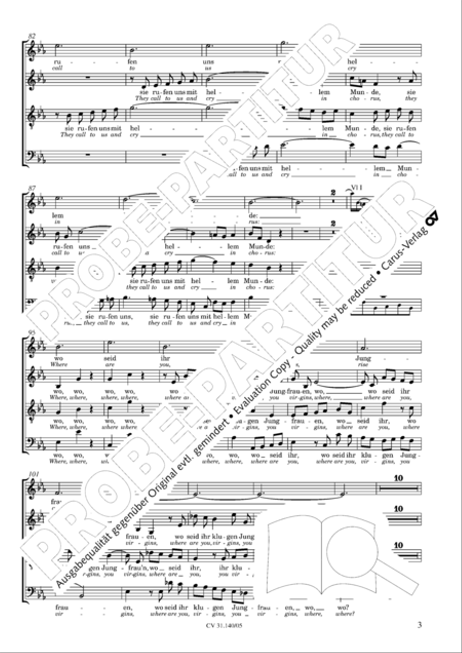 Wake, o wake and hear the voices STB scores gallery preview page 4