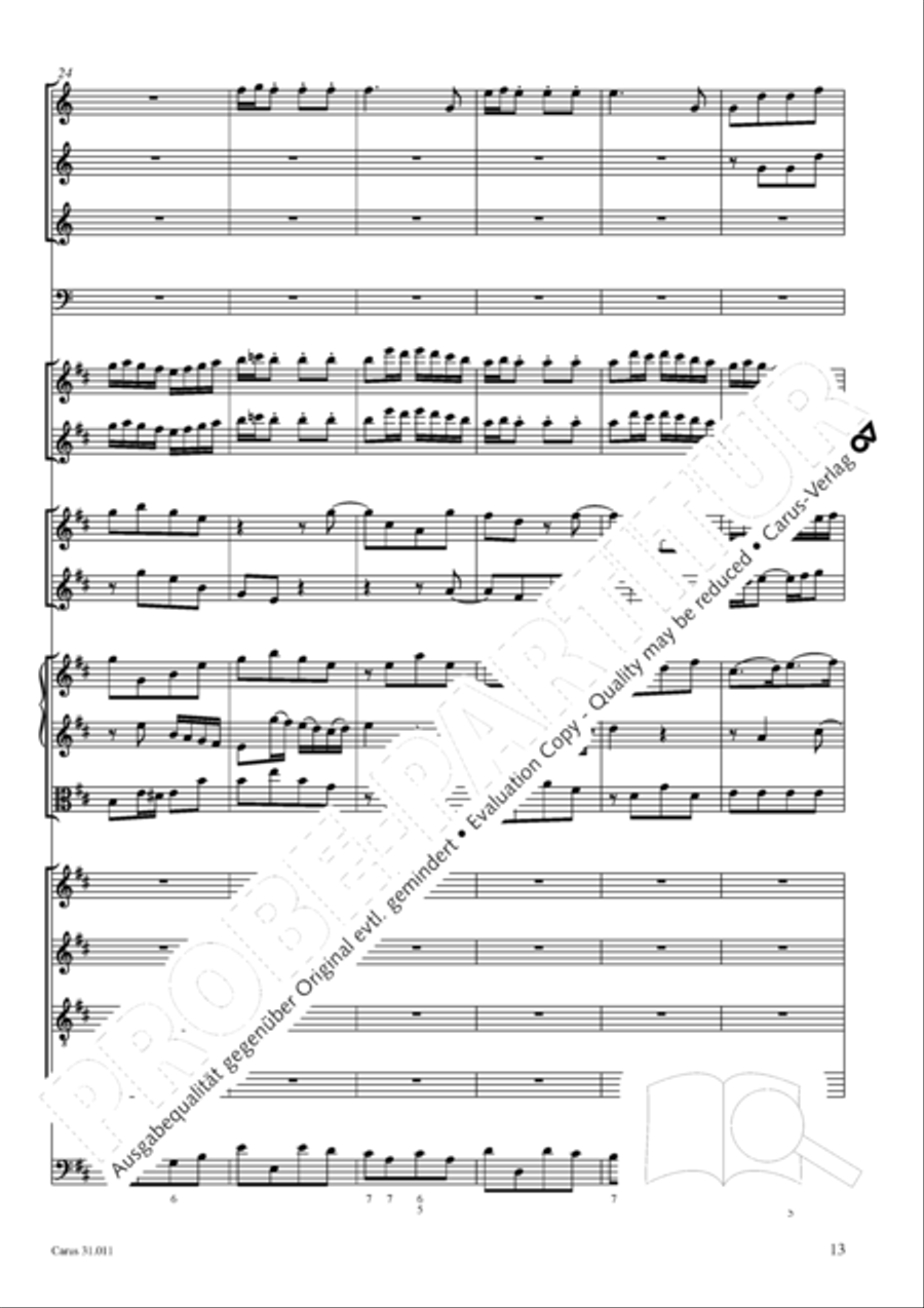 Lobet Gott in seinen Reichen (Himmelfahrtsoratorium) 4-Part scores gallery preview page 14