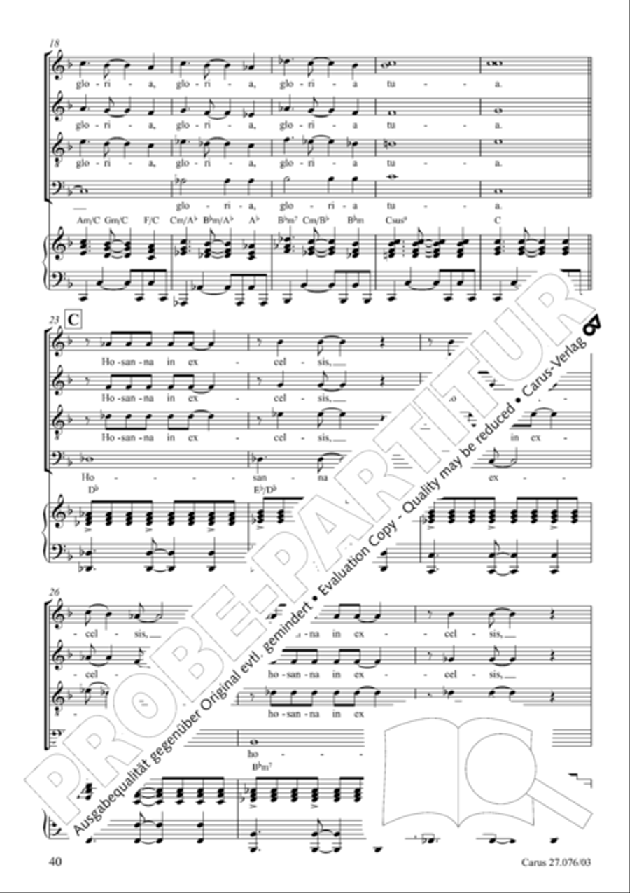 Missa in tempore incerto 4-Part scores gallery preview page 41