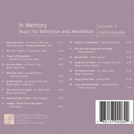 In Memory: Music for Reflection and Meditation, Vol. 2 - Instrumental