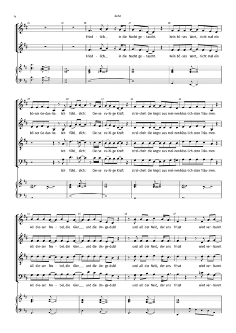 Ruhe Ruhe 4-Part scores gallery preview page 4