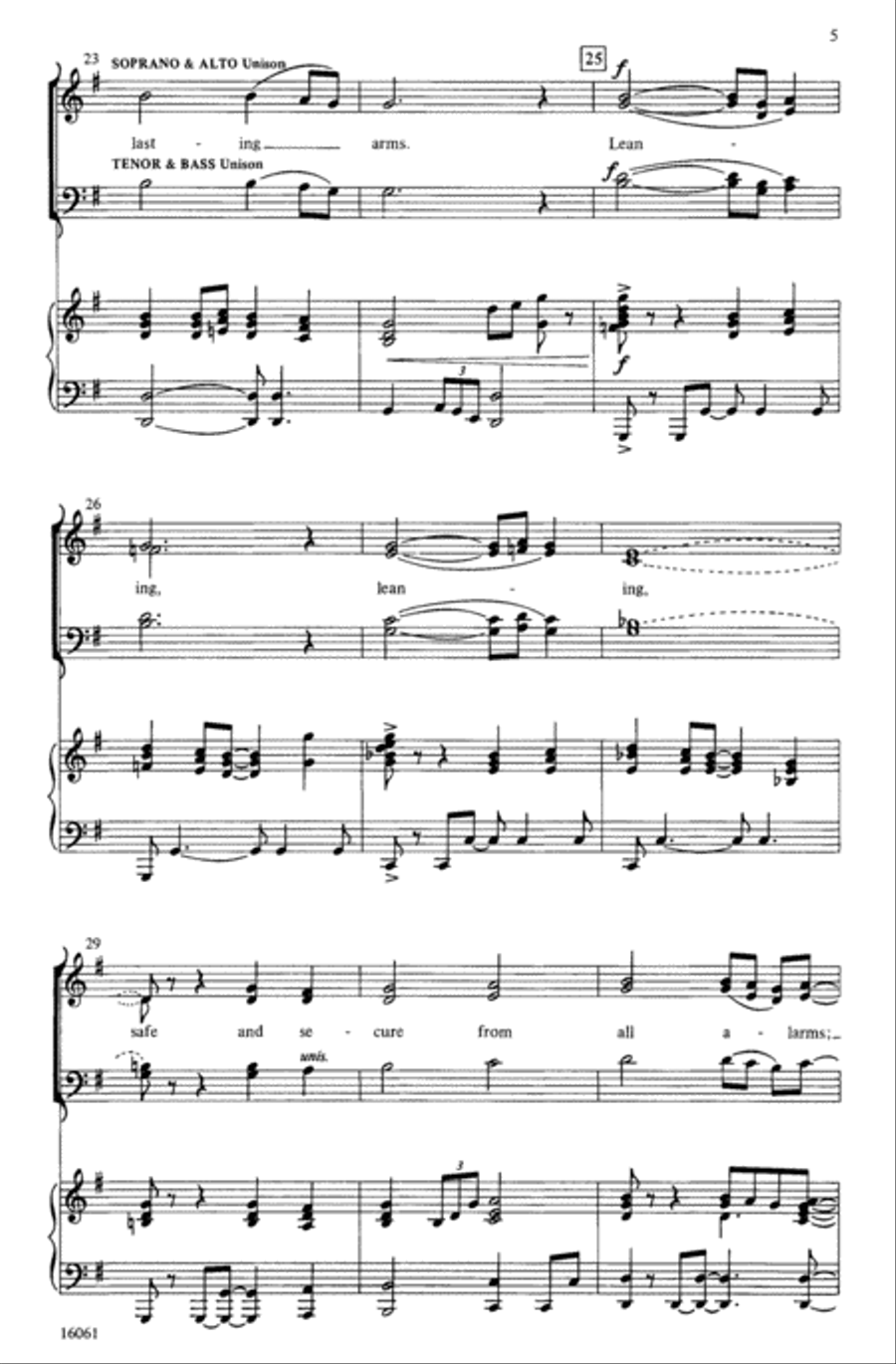 Leaning on the Everlasting Arms Choir scores gallery preview page 4
