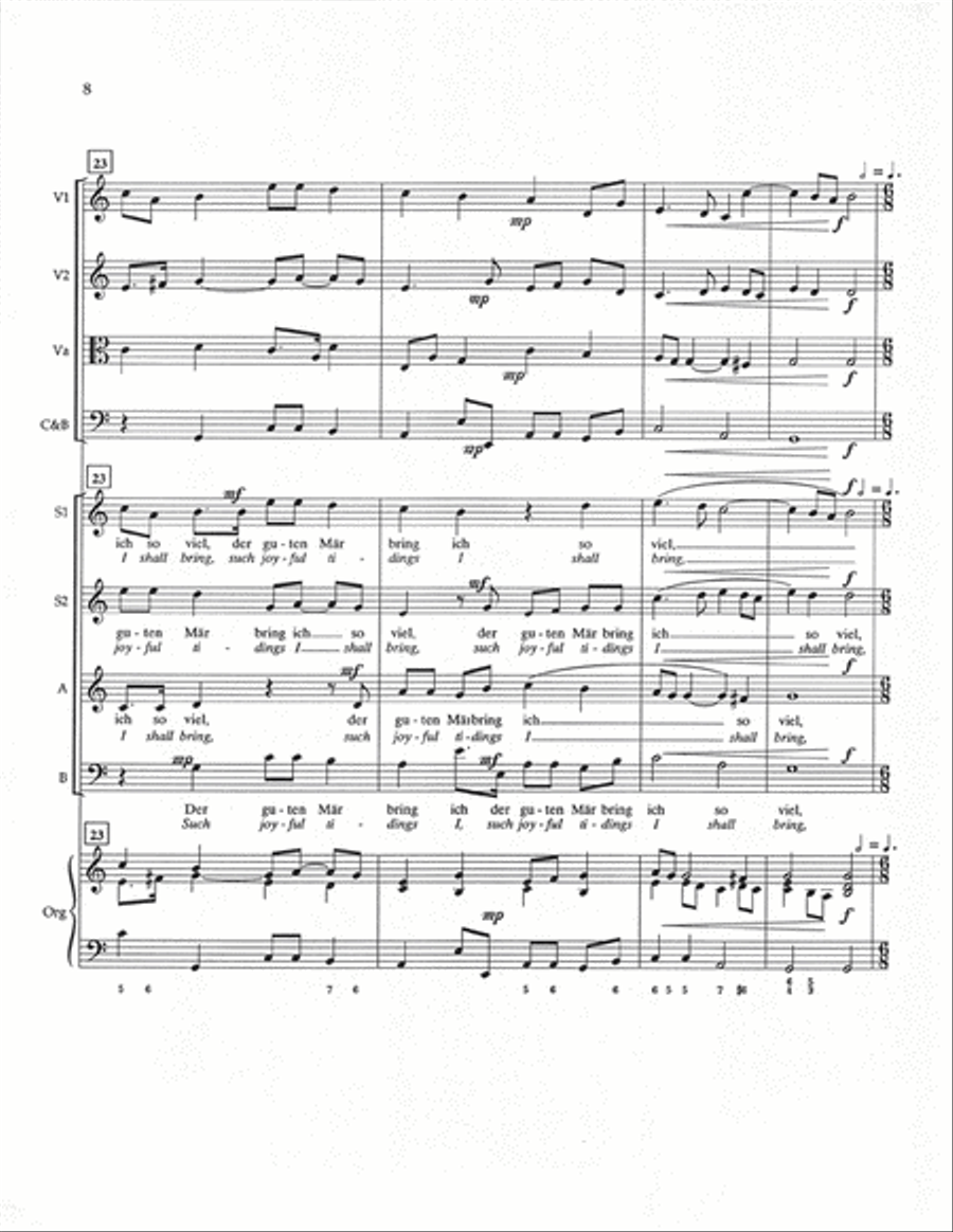 Vom Himmel Hoch (From Heav'n on High) (Full Score and Instrumental Parts) Choir scores gallery preview page 7