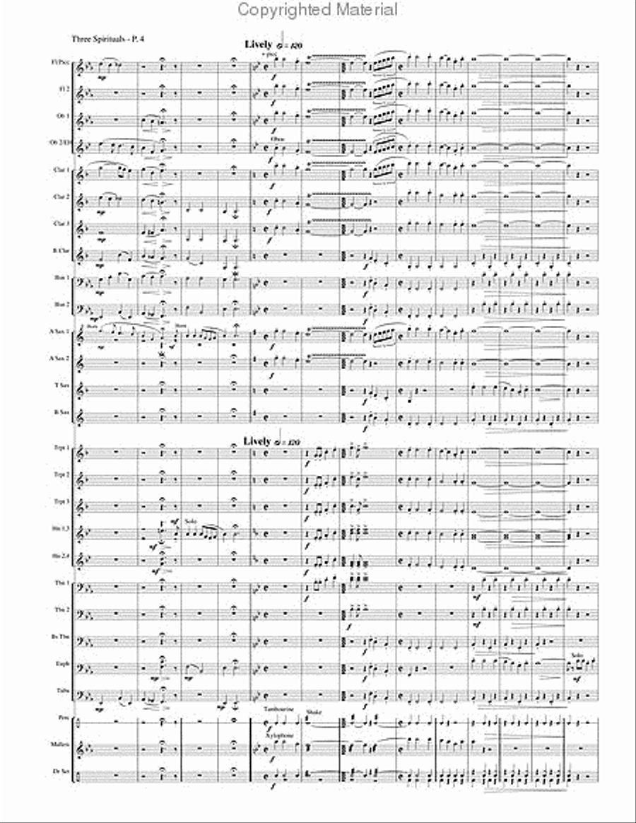Three Spirituals Three Spirituals Concert Band scores gallery preview page 5