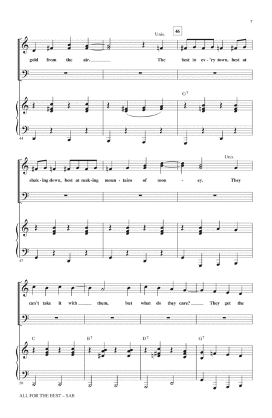 All For The Best 3-Part scores gallery preview page 6