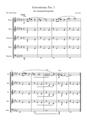 Gnossienne No. 1 – for Woodwind Quintet with chords