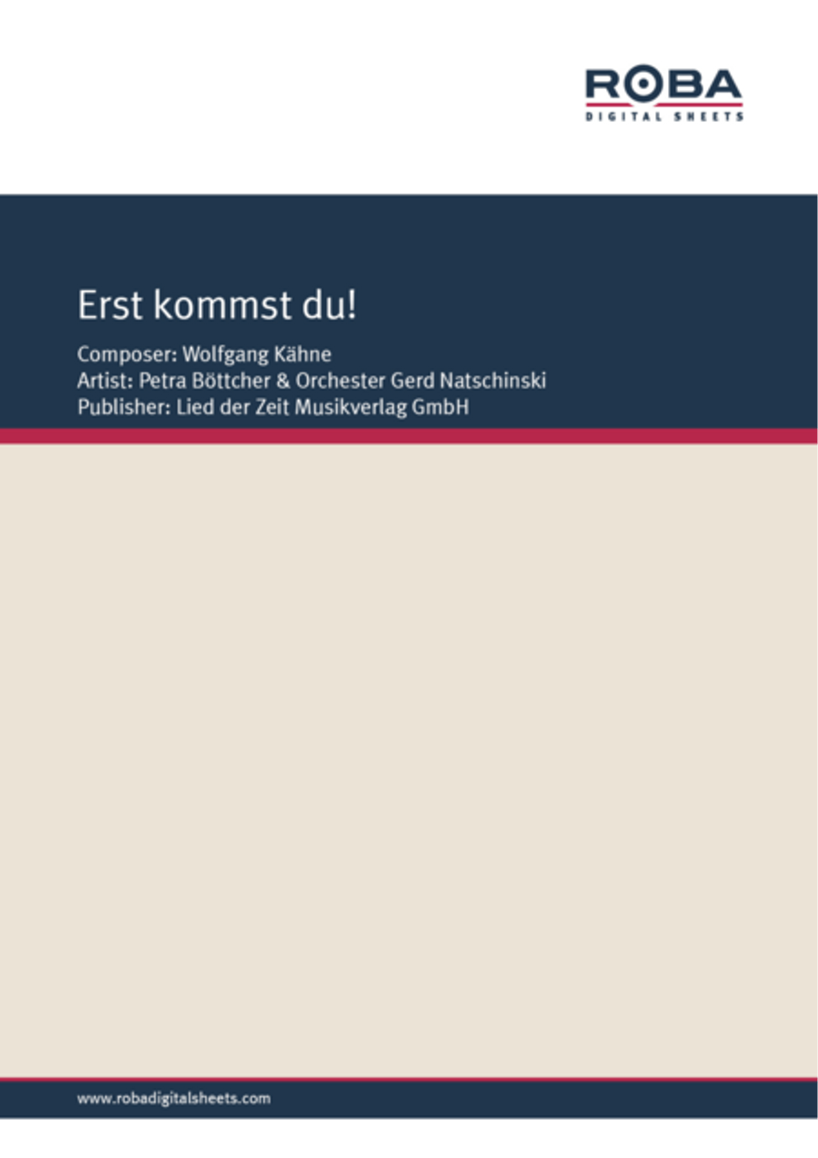 Erst kommst du! Erst kommst du! Voice scores gallery preview page 1