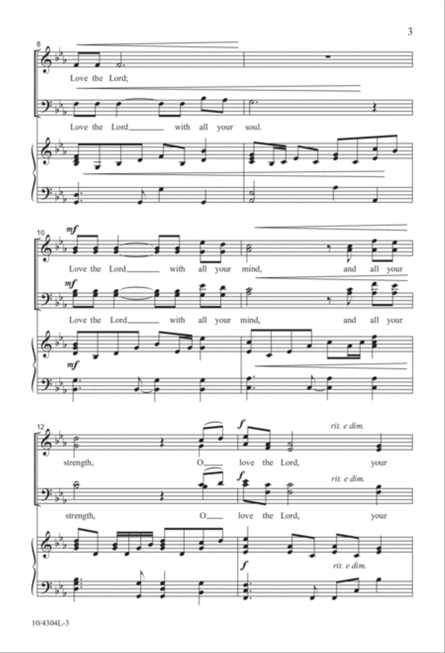 The Greatest Commandment 4-Part scores gallery preview page 3