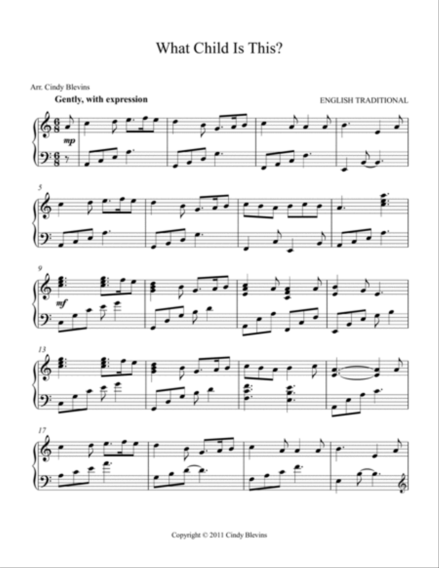 What Child Is This? for harp solo Celtic Harp scores gallery preview page 2