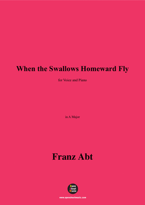 Franz Abt-When the Swallows Homeward Fly,in A Major