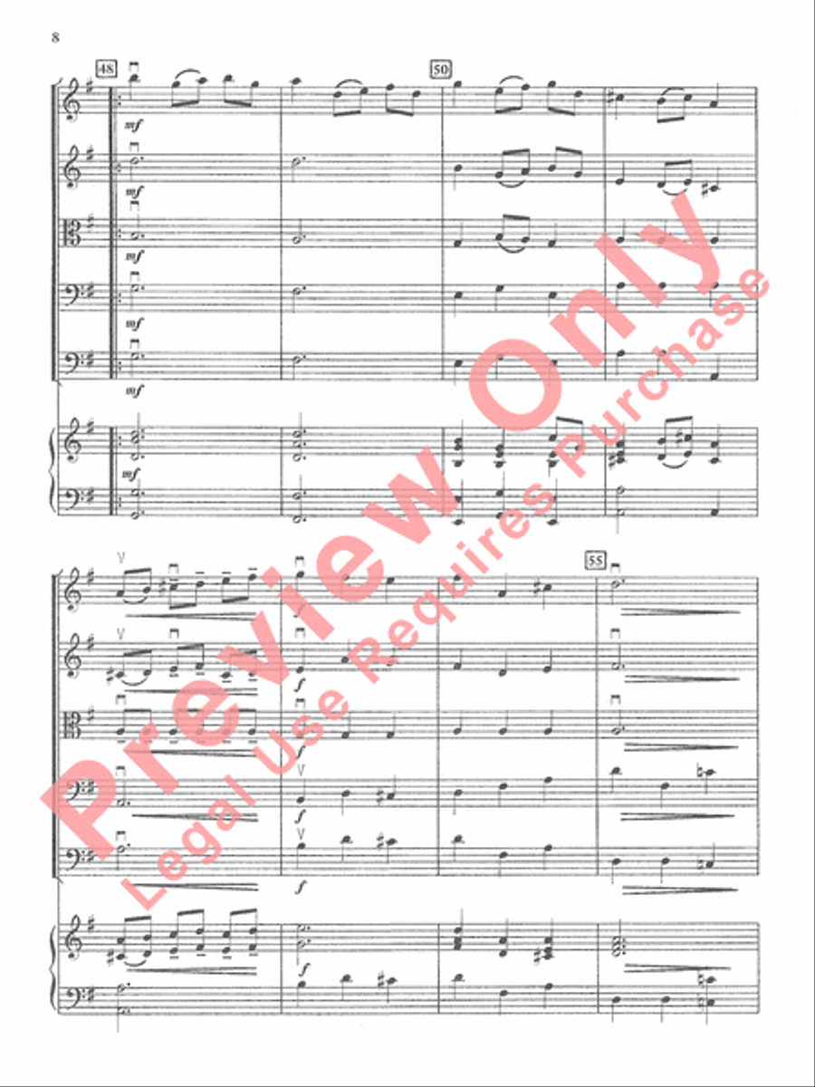 Bach Suite for String Orchestra String Orchestra scores gallery preview page 9