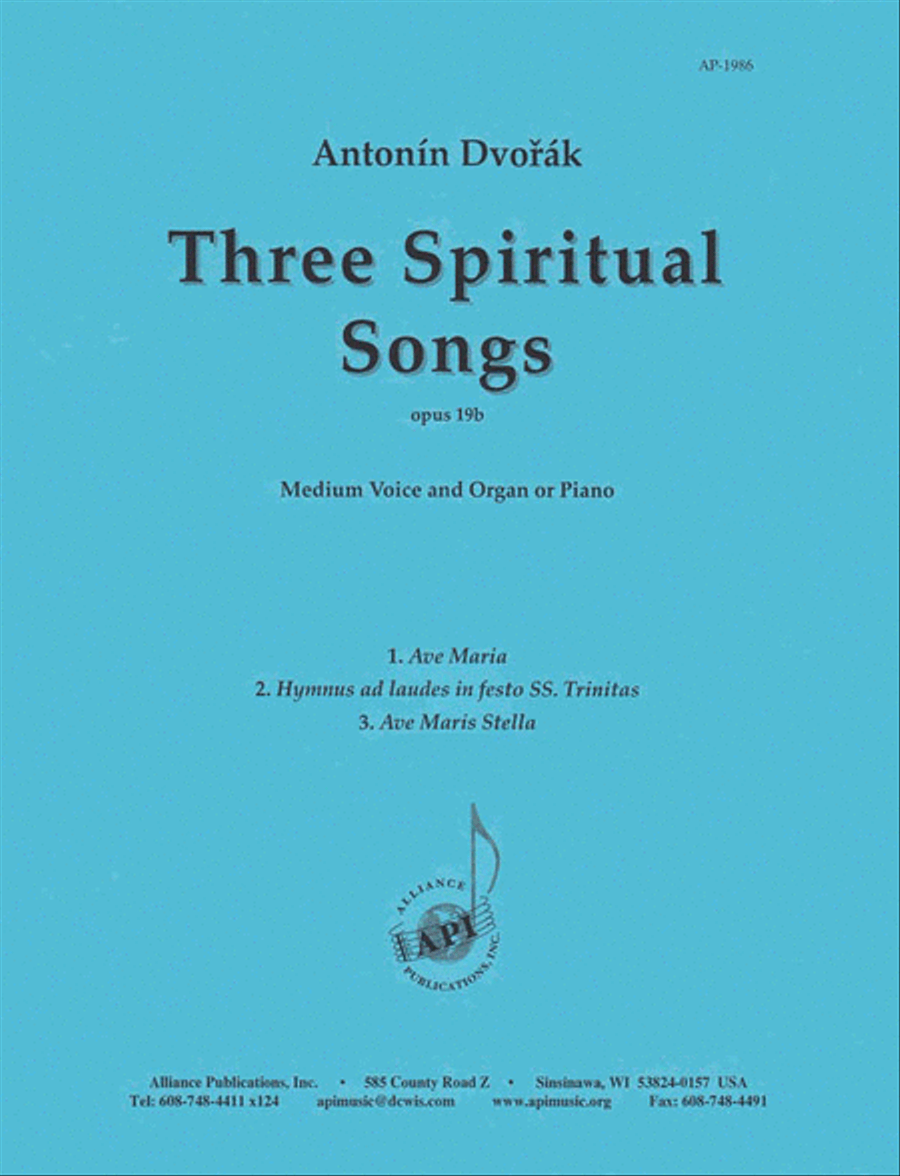 Three Spiritual Songs, Op. 19b - Voc-pno