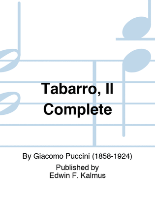 Book cover for Tabarro, Il Complete