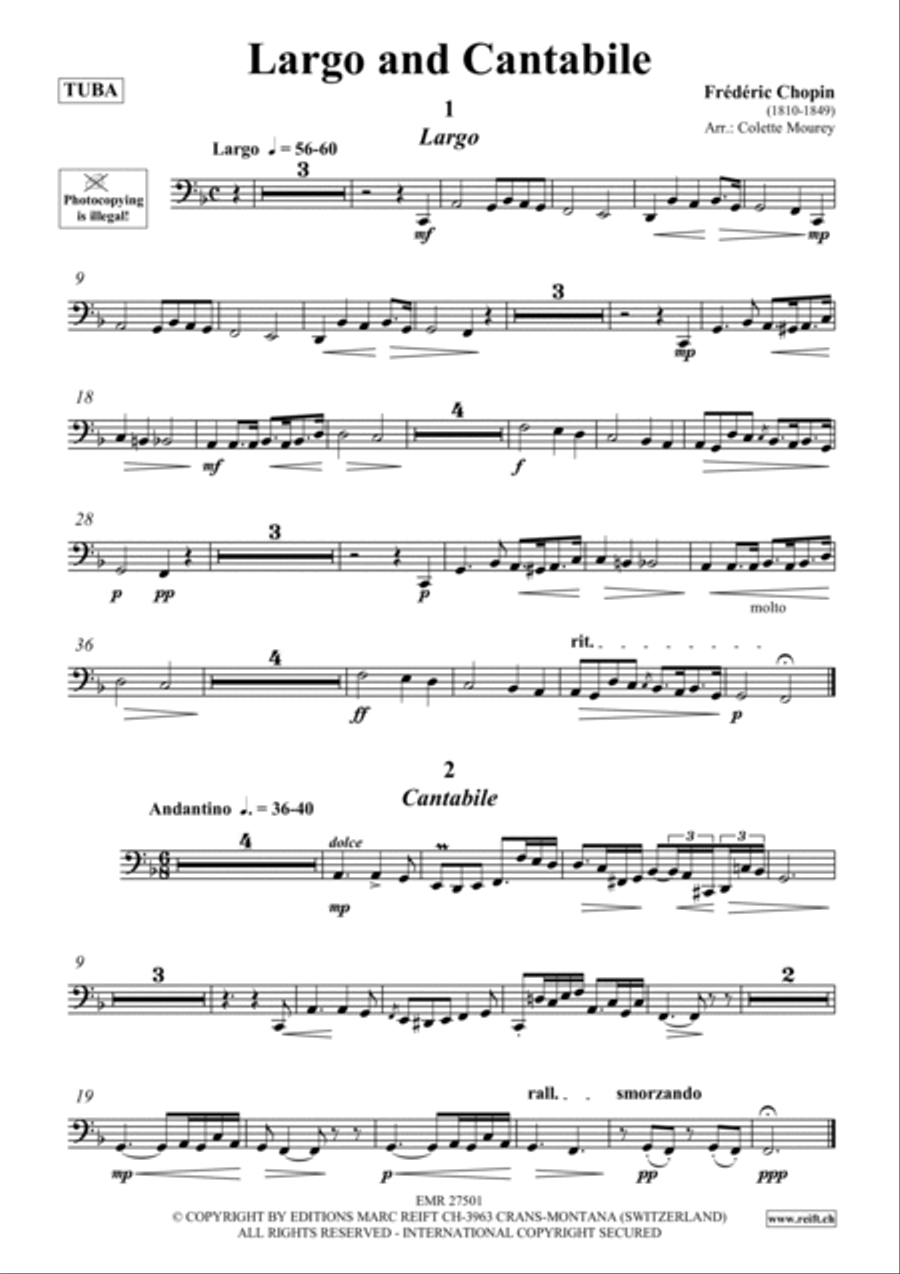 Largo and Cantabile Tuba scores gallery preview page 2