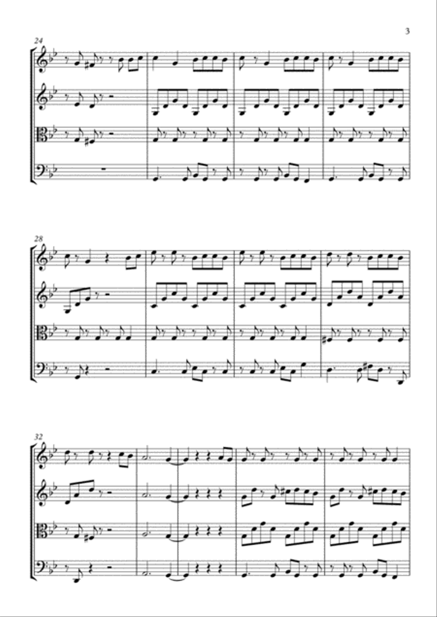 Bad Guy Bad Guy String Quartet scores gallery preview page 3