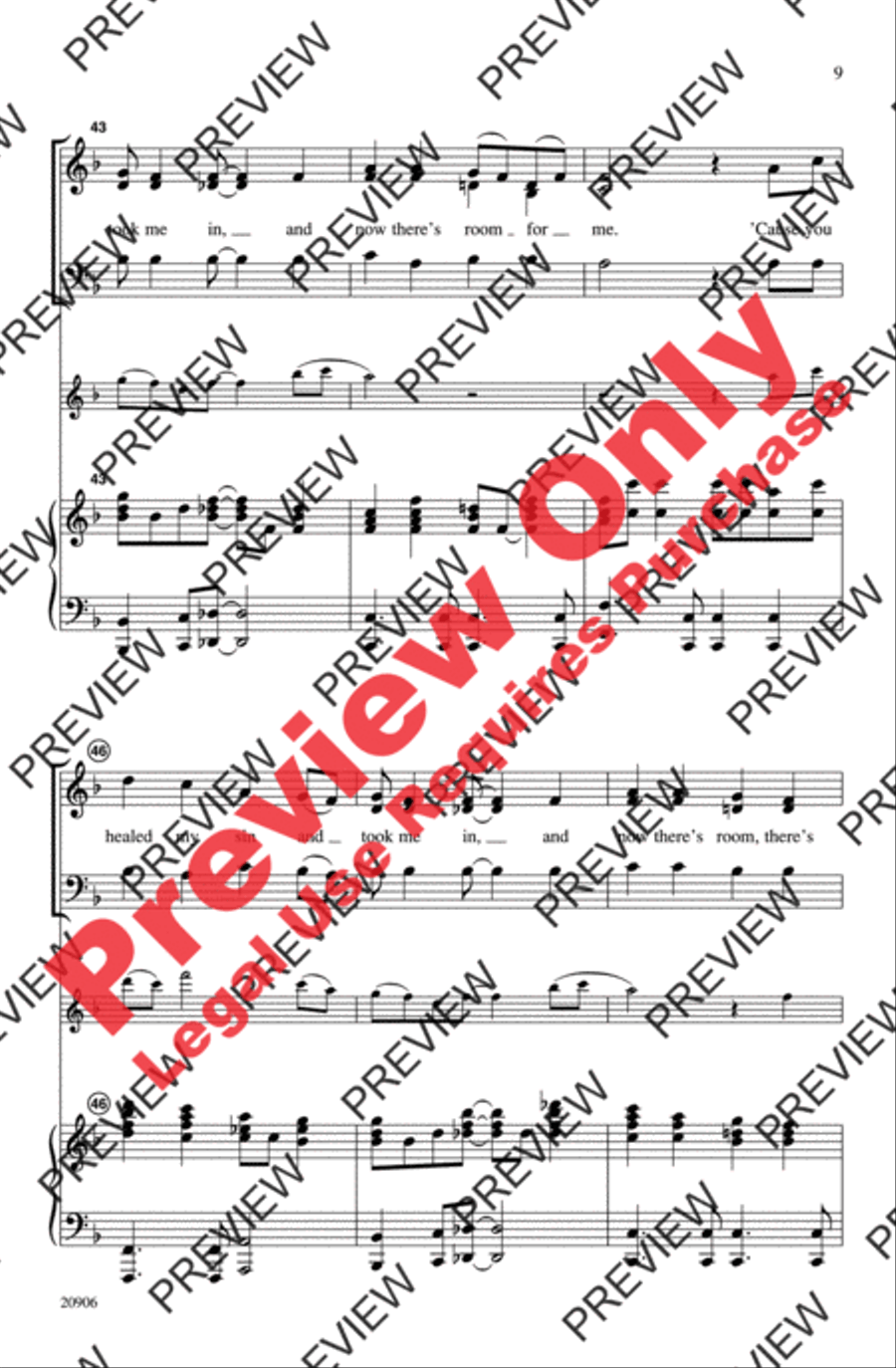 Is There Room for a Sinner? 3-Part scores gallery preview page 9