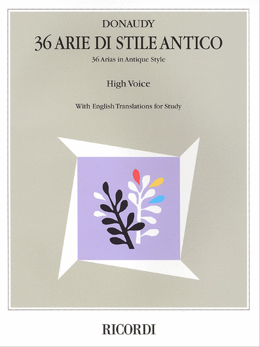 36 Arie di Stile Antico Voice scores gallery preview page 1