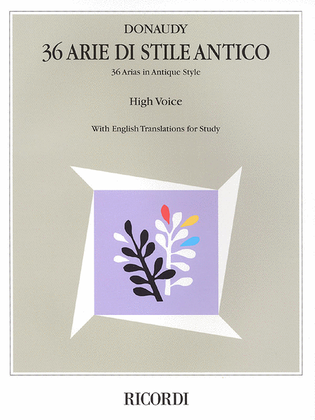 Book cover for 36 Arie di Stile Antico