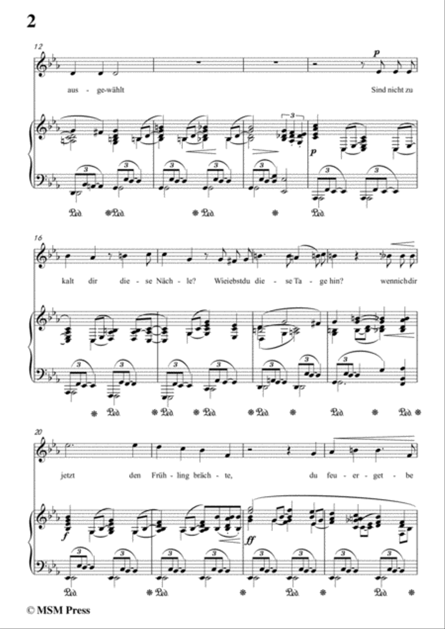Richard Strauss-Die Georgine in c minor,for Voice and Piano Voice Solo scores gallery preview page 4