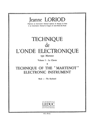 Book cover for Technique De L'onde Electronique Type Martenot Vol.1 (ondes Martenot Sol