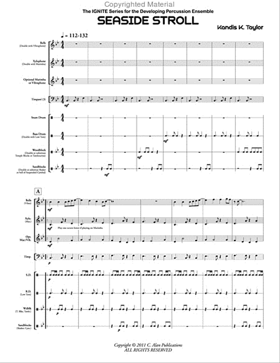 Seaside Stroll Seaside Stroll Percussion Ensemble scores gallery preview page 2