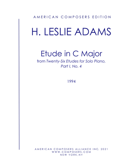[Adams] Etude in C Major (Part I, No. 4)