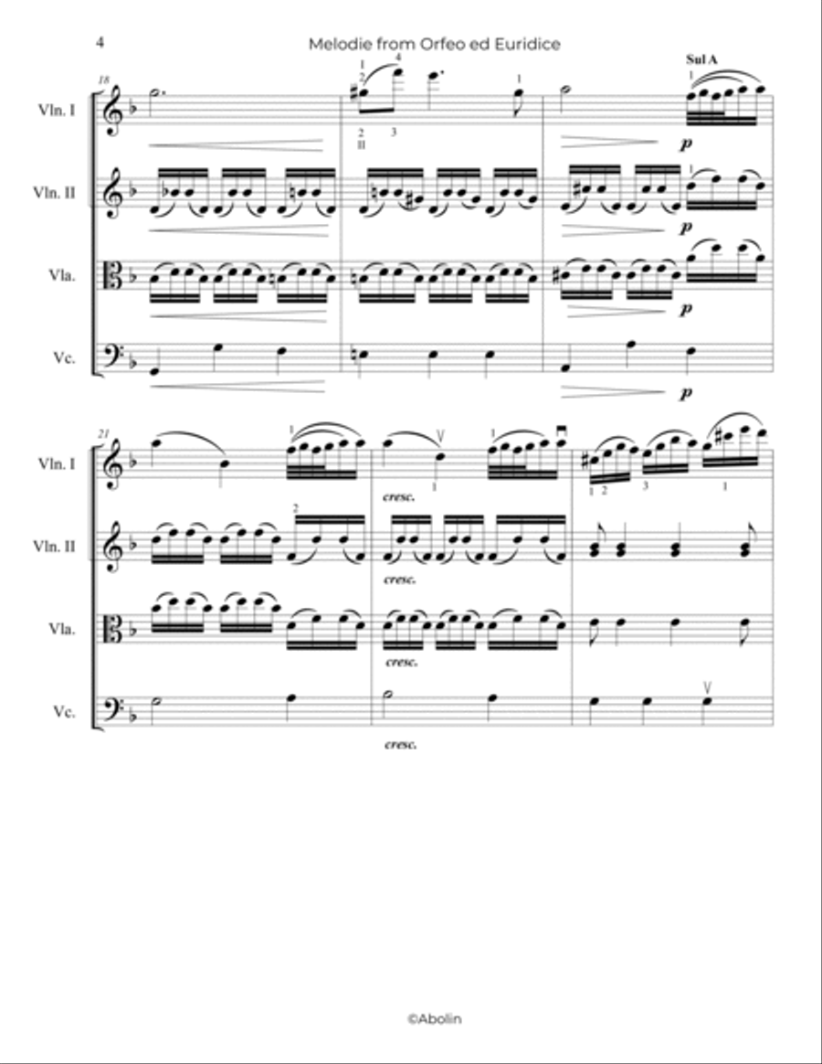 Gluck: Melodie from 