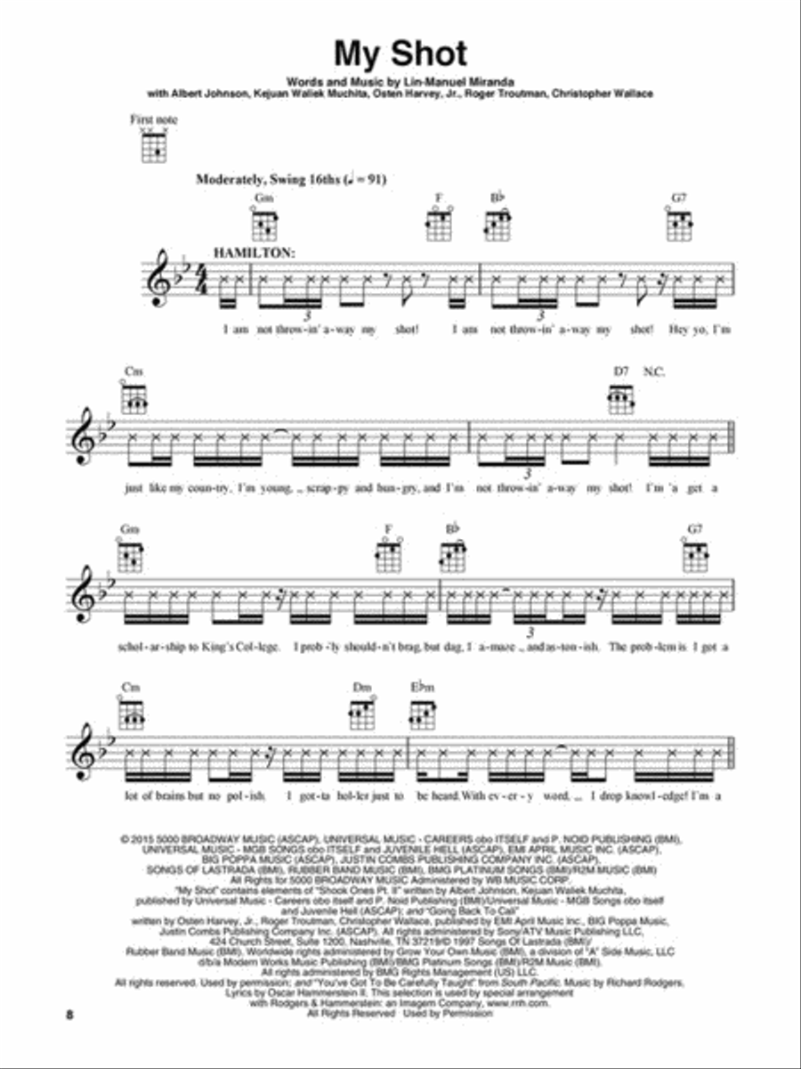 Hamilton Ukulele scores gallery preview page 5