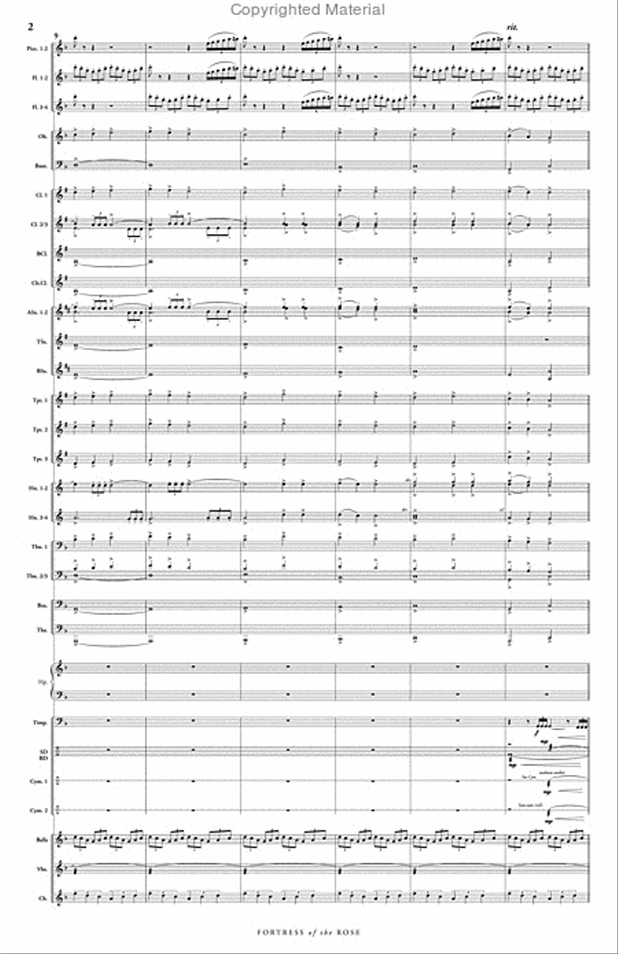 Fortress of the Rose Concert Band scores gallery preview page 3