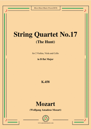 Book cover for Mozart-String Quartet No.17 in B flat Major,The Hunt,K.458