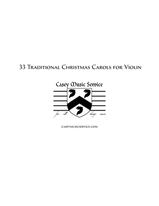 Book cover for 33 Traditional Christmas Carols for Violin