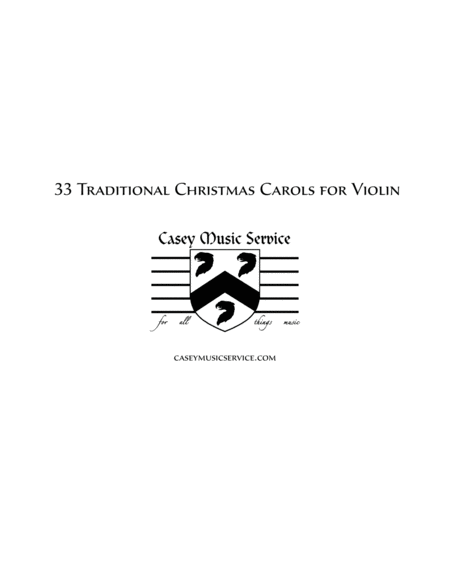 33 Traditional Christmas Carols for Violin