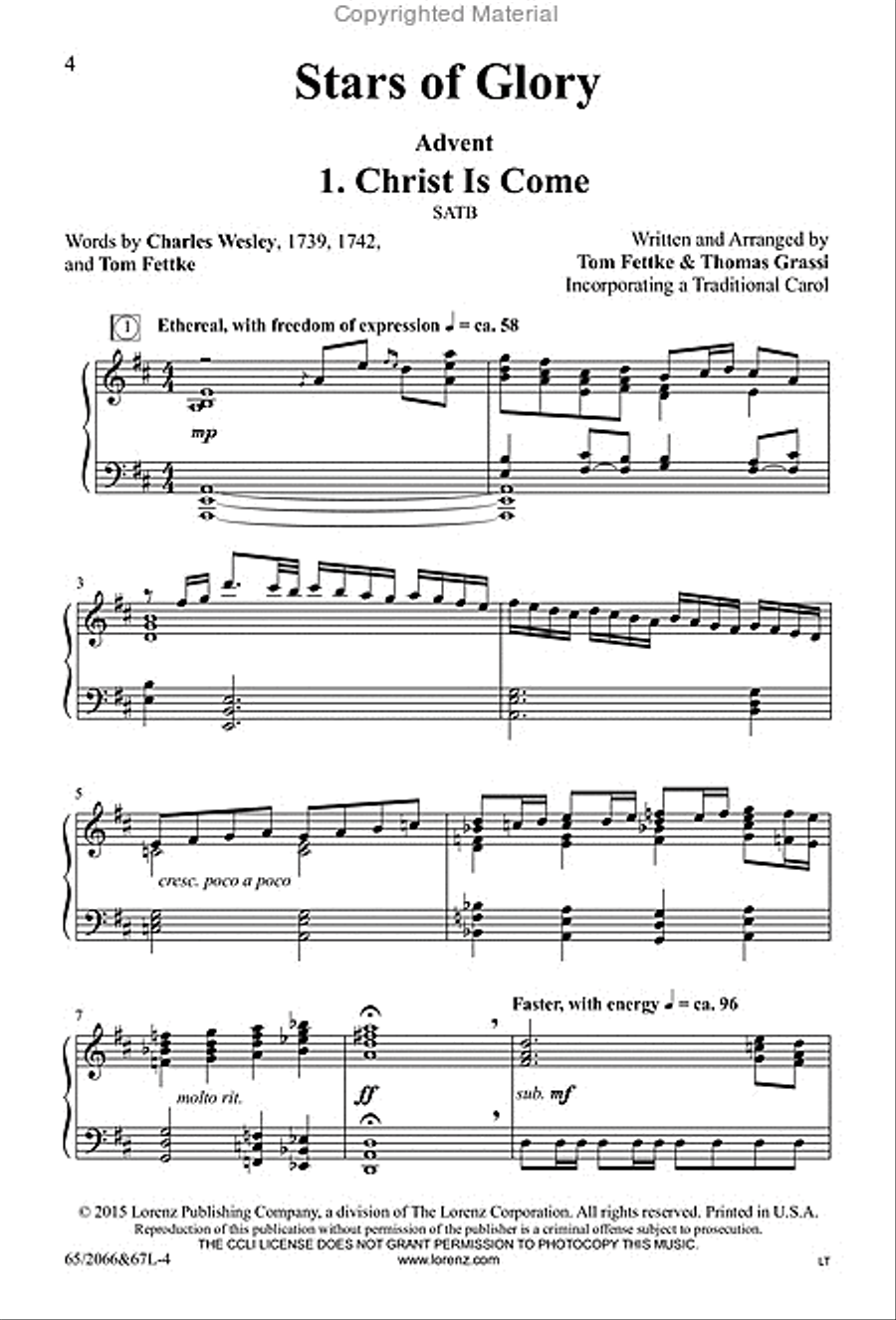Stars of Glory - SATB with Performance CD 4-Part scores gallery preview page 2