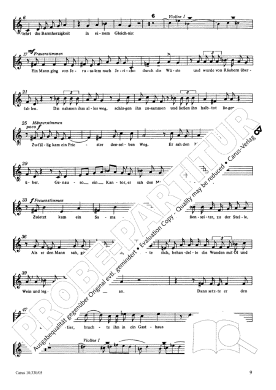 Lehrstuck von der Barmherzigkeit SSA scores gallery preview page 9