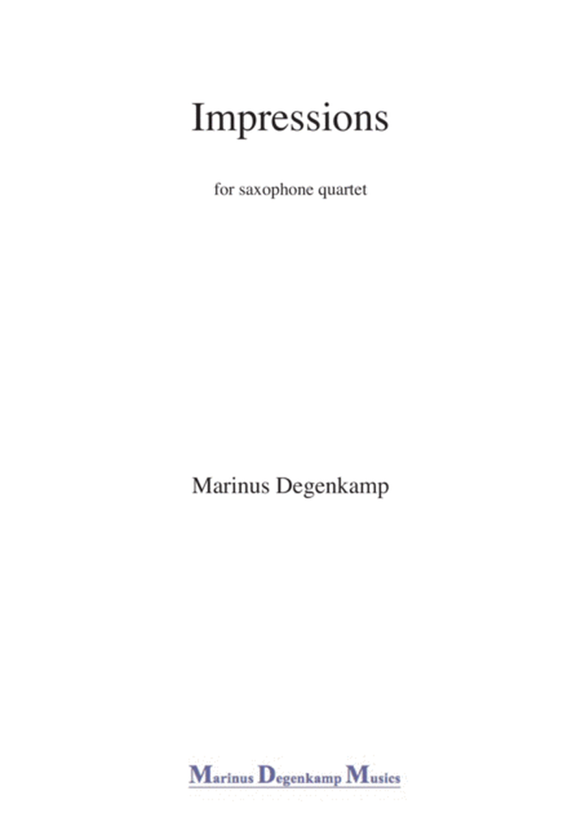 Impressions for saxophone quartet image number null