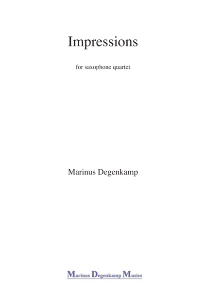 Impressions for saxophone quartet image number null
