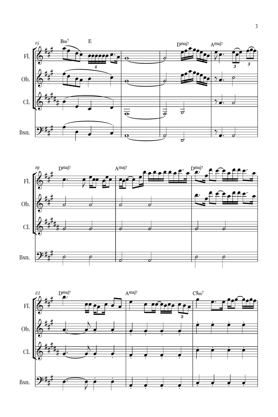 Die With A Smile Die With A Smile Woodwind Quartet scores gallery preview page 3