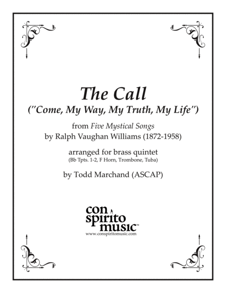 The Call (Come, My Way, My Truth, My Life) - brass quintet image number null