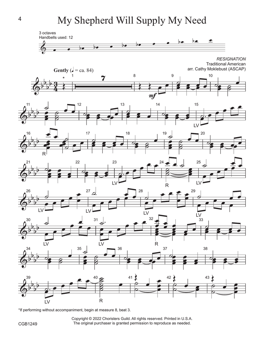 Lamb of God, King of Kings Handbell Choir scores gallery preview page 6
