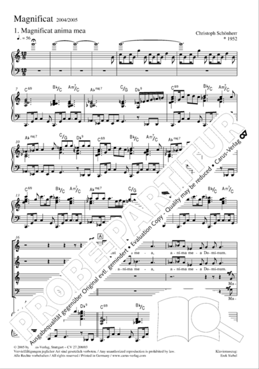 Magnificat Magnificat 4-Part scores gallery preview page 8