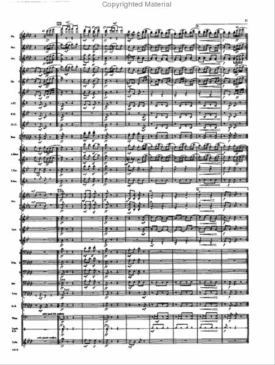 Selections from the Nutcracker Suite Concert Band scores gallery preview page 19