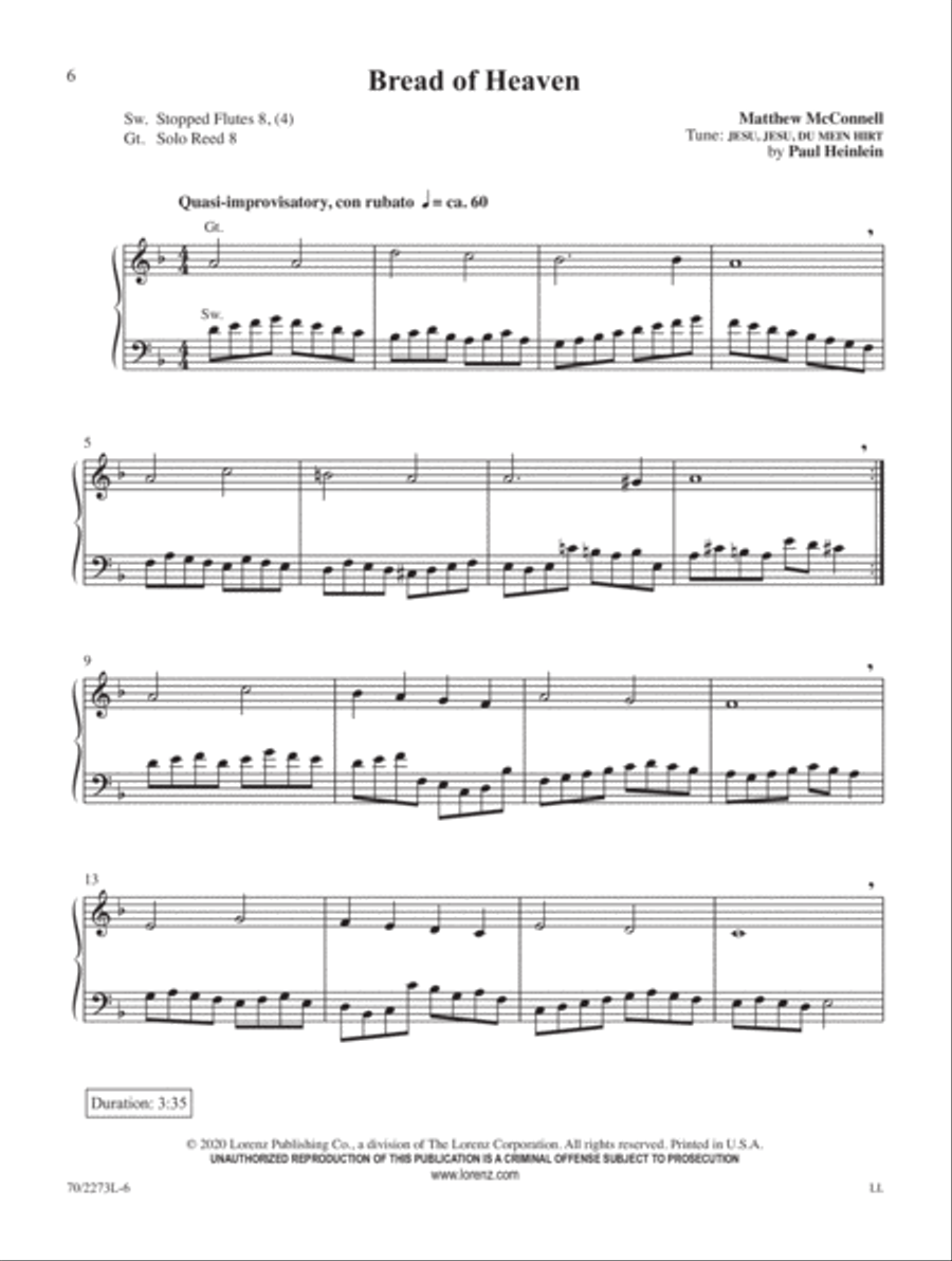 The Lord's Supper Organ Solo scores gallery preview page 4