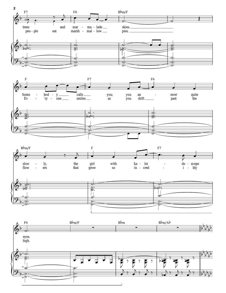Lucy In The Sky With Diamonds (from Across The Universe) Piano, Vocal scores gallery preview page 2
