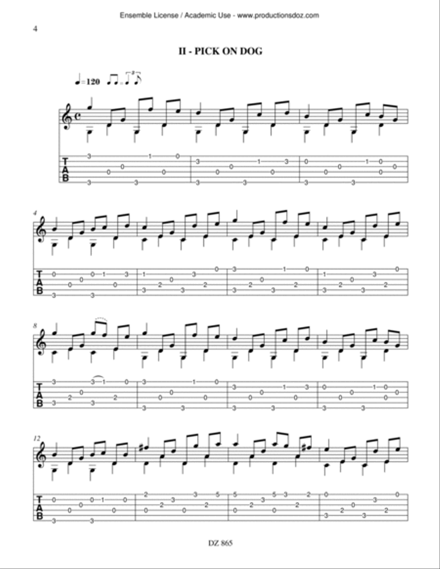Simplement picking Simplement picking Classical Guitar scores gallery preview page 4